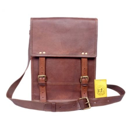 Vintage look Leather Satchel Bag