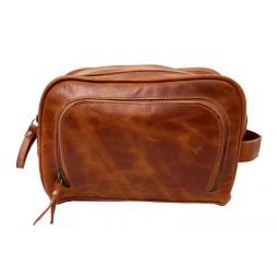 Classic Leather Cosmetic Travel Kit
