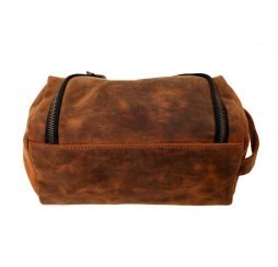 Men’s Leather Dopp Kit Bag