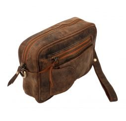 Unisex Multi Pocket Leather Travel Kit