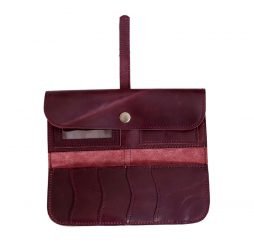 Women's Trifold Leather Wallet (Wine)