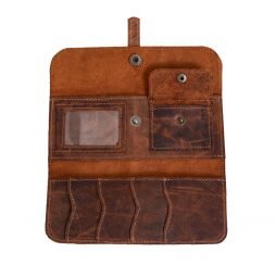 Women's Trifold Leather Wallet (Rustic Brown)