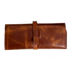 Women's Trifold Leather Wallet (Brown)